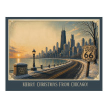 Rota 66 de Férias da Silhueta de Chicago