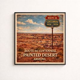 Poster Rota 66 Deserto Pintado Arizona