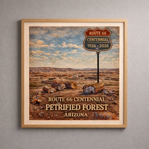 Poster Rota 66 Floresta Petrificada Arizona