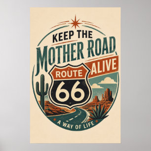 Poster Rota 66 Mãe Estrada Viva
