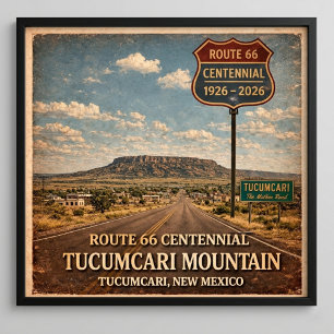 Poster Rota 66 Montanha Tucumcari Novo México