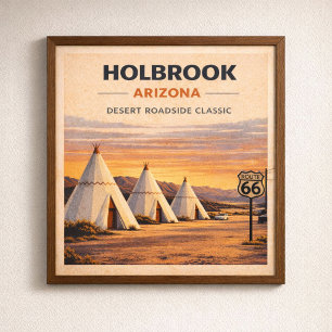 Poster Rota 66 Patrimônio do Deserto de Holbrook