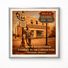 Poster Rota 66 Winslow Arizona Standin'