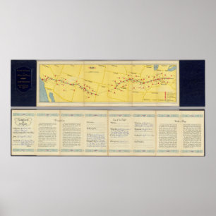 Poster Rota aérea de Los Angeles a Columbus