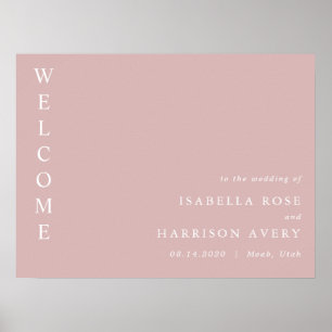 Poster ROTA Boas-vindas ao Casamento Mauve Rosa Dusty B