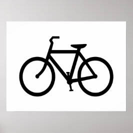 Pôster Rota de Bicicleta Preta