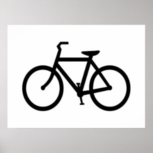 Pôster Rota de Bicicleta Preta