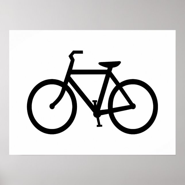 Pôster Rota de Bicicleta Preta (Frente)