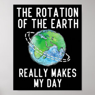 Poster Rotação Da Terra Faz Meu Professor De Ciência Do D