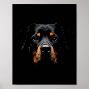 Poster Rotação Preta Cachorro Rótulo Face