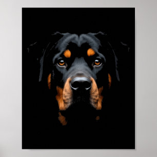Poster Rotação Preta Cachorro Rótulo Face