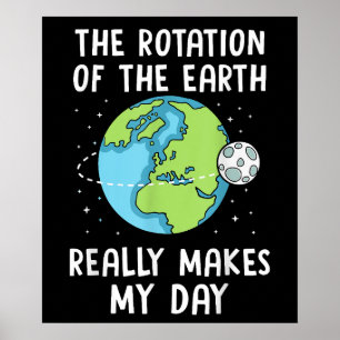 Poster Rotação que a Terra Faz Meu Dia Ciência Dia da Ter