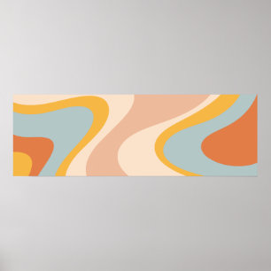 Poster Roteamento do Abstrato do Trippy com Estético Retr