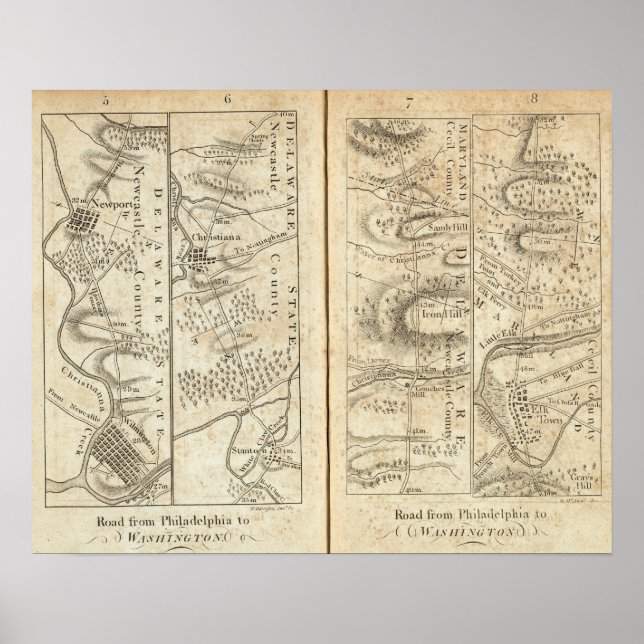 Pôster Roteiro 2 da Filadélfia para Washington (Frente)