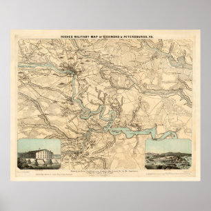 Poster Roteiro da Guerra Civil de Richmond a Petersburgo