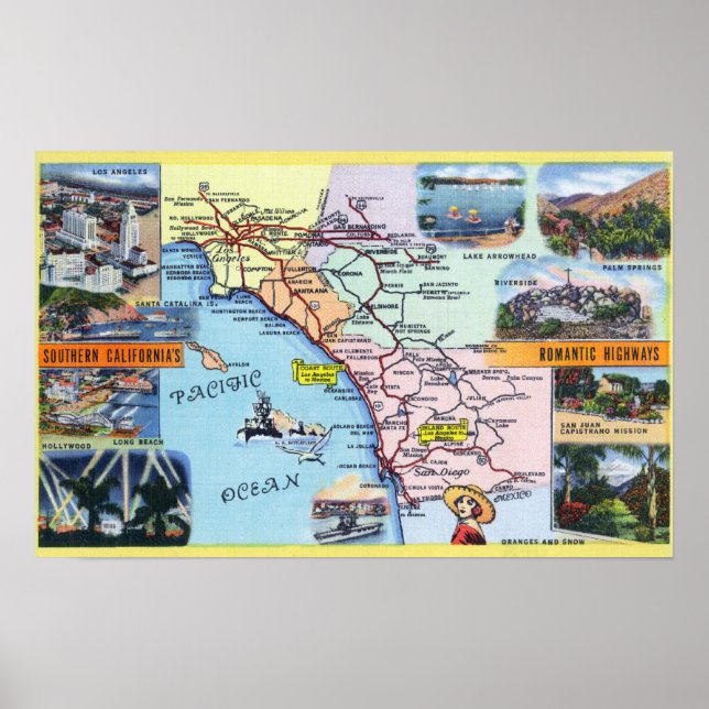 Poster Roteiro das autoestradas românticas da AC Meridion (Frente)