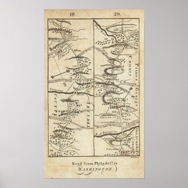 Pôster Roteiro de Filadélfia para Washington (Frente)