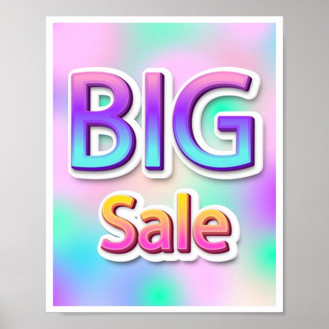 Poster Roteiro de Grande Liquidação   Logotipo  Holograma (Frente)