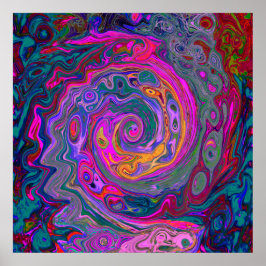 Poster Roteiro Magenta Retroativo, Verde e Abstrato Laran