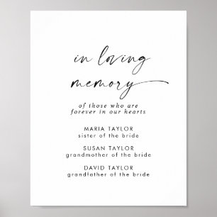 Poster Roteiro Moderno Em Memória de Amor Casamento Memor