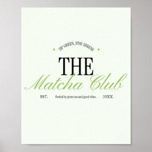 Poster Roteiro Retroativo Verde do 'Matcha Club'