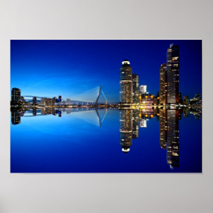 Poster Roterdão Skyline Cityscape