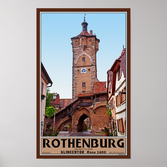 Pôster Rothenburg od Tauber - Klingentor (Frente)