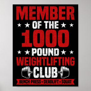 Poster Rotina de musculação do Clube de Levantamento de P