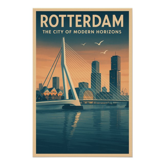 Pôster ROTTERDAM – A Cidade de Horizontes Modernos (Frente)