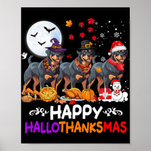 Poster Rottweiler Cachorro Feliz Obrigado de Hallothankma
