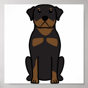 Pôster Rottweiler - Cartoon