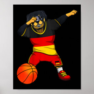 Poster Rottweiler Dabbing Alemanha Jersey Esboço Alemão L
