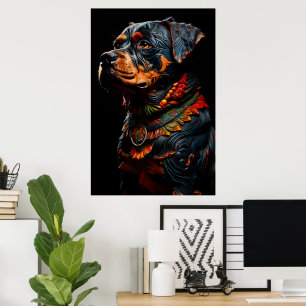 Poster Rottweiler no Ataque Cerimonial do Guerreiro