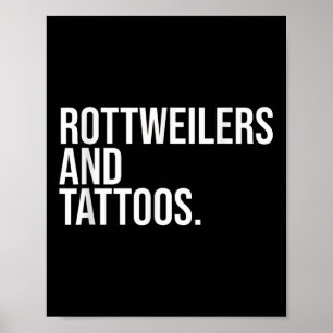 Poster Rottweilers E Tatuagens Dono De Rottweiler Cachorr