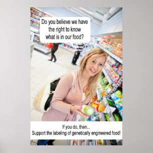 Pôster Rotulagem da comida genetically projetada!