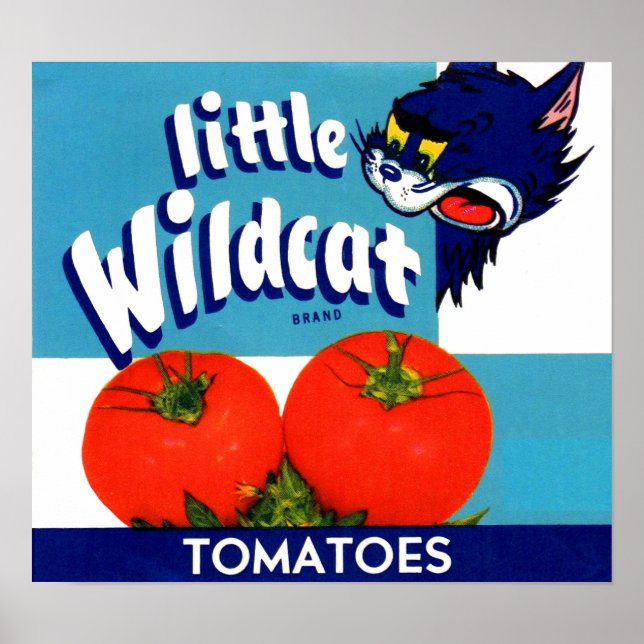 Pôster Rótulo da caixa de tomate Wildcat (Frente)