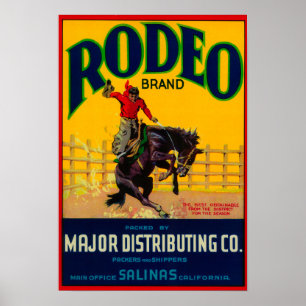 Poster Rótulo de Legume do RodeioSalinas, CA