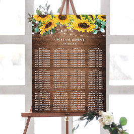 Poster Rótulo Rústico das Luzes de Girassol Sentado de Ca