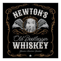 Rótulo Whiskey Antigo ADICIONAR Nome da Família FO