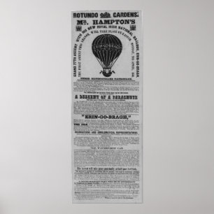 Poster Rotunda Baloon Ascent, Antique Dublin Irlanda
