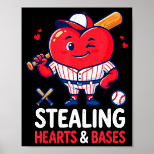 Poster Roubando Corações E Bases Jogador De Beisebol Vale