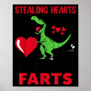Poster Roubando Corações E Explodindo Gases T Rex Fofo Be