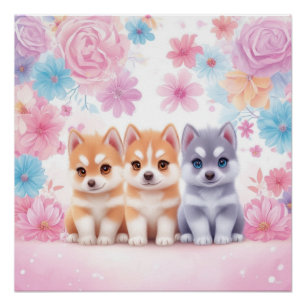Pôster Rouco Kawaii Pair Wall Art & Poster