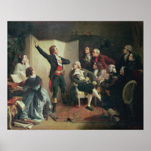 Pôster Rouget de Lisle que canta o Marseillaise