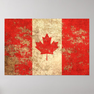 Poster Rough Aglage Bandeira Canadense