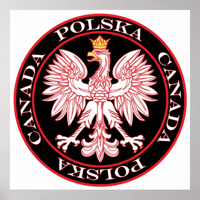Poster Round Polska Canada Red Eagle (Frente)