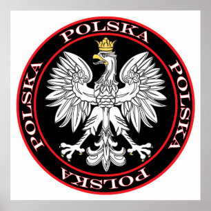 Pôster Round Polska Eagle