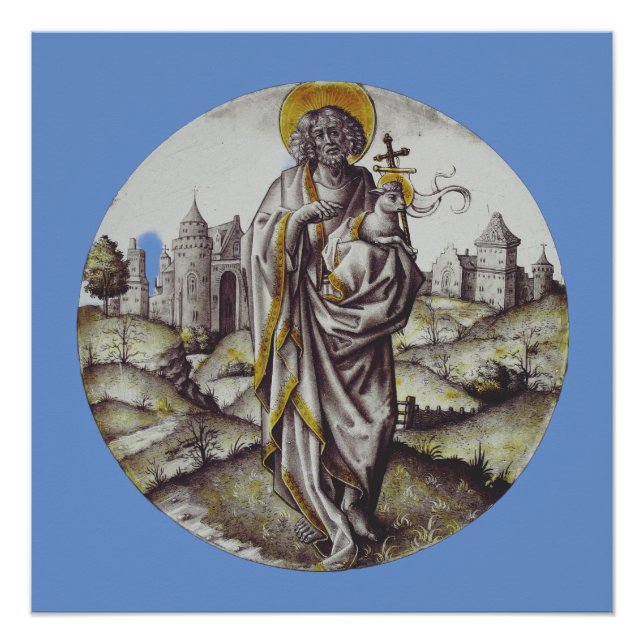 Pôster Roundel com o Santo John The Baptist (Frente)