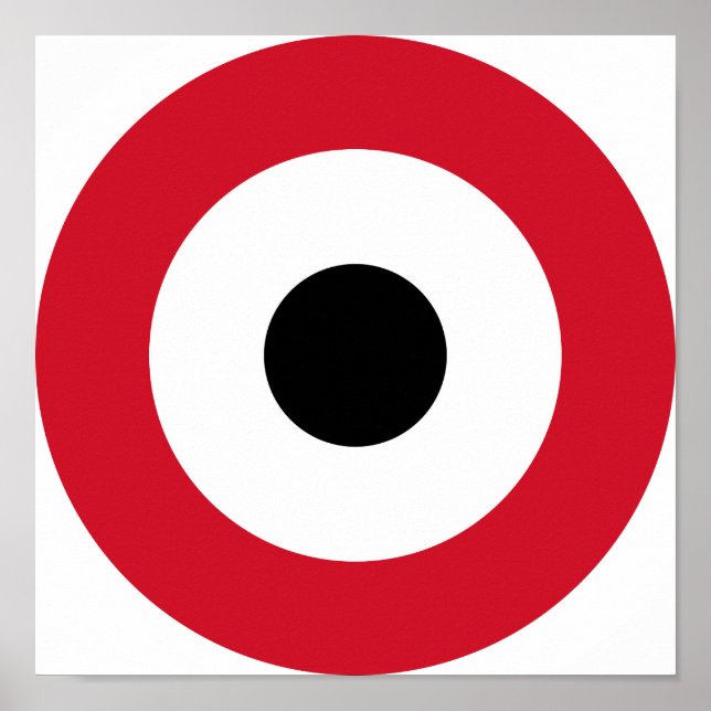 Pôster Roundel da Força Aérea do Egito (Frente)