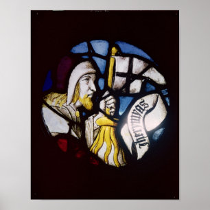 Poster Roundel do profeta Jeremiah, século XV